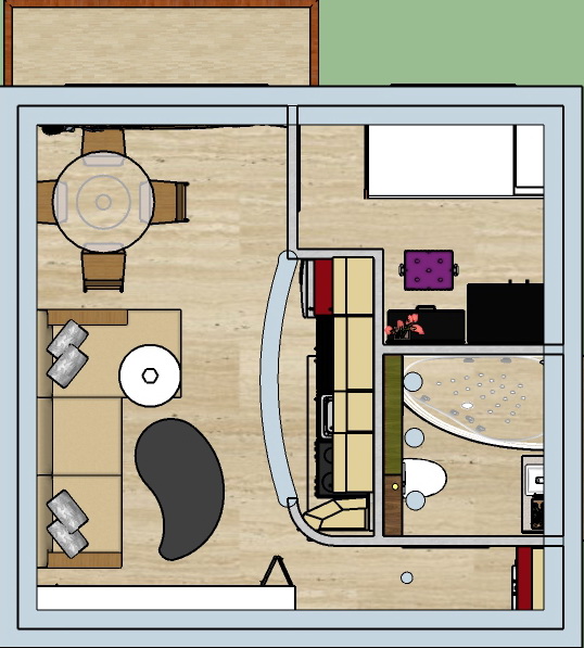 In two rooms 